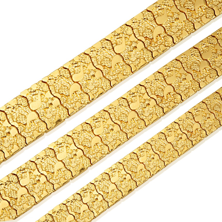 Yellow Gold Nugget Bracelet (Available in Small/Medium/Large)