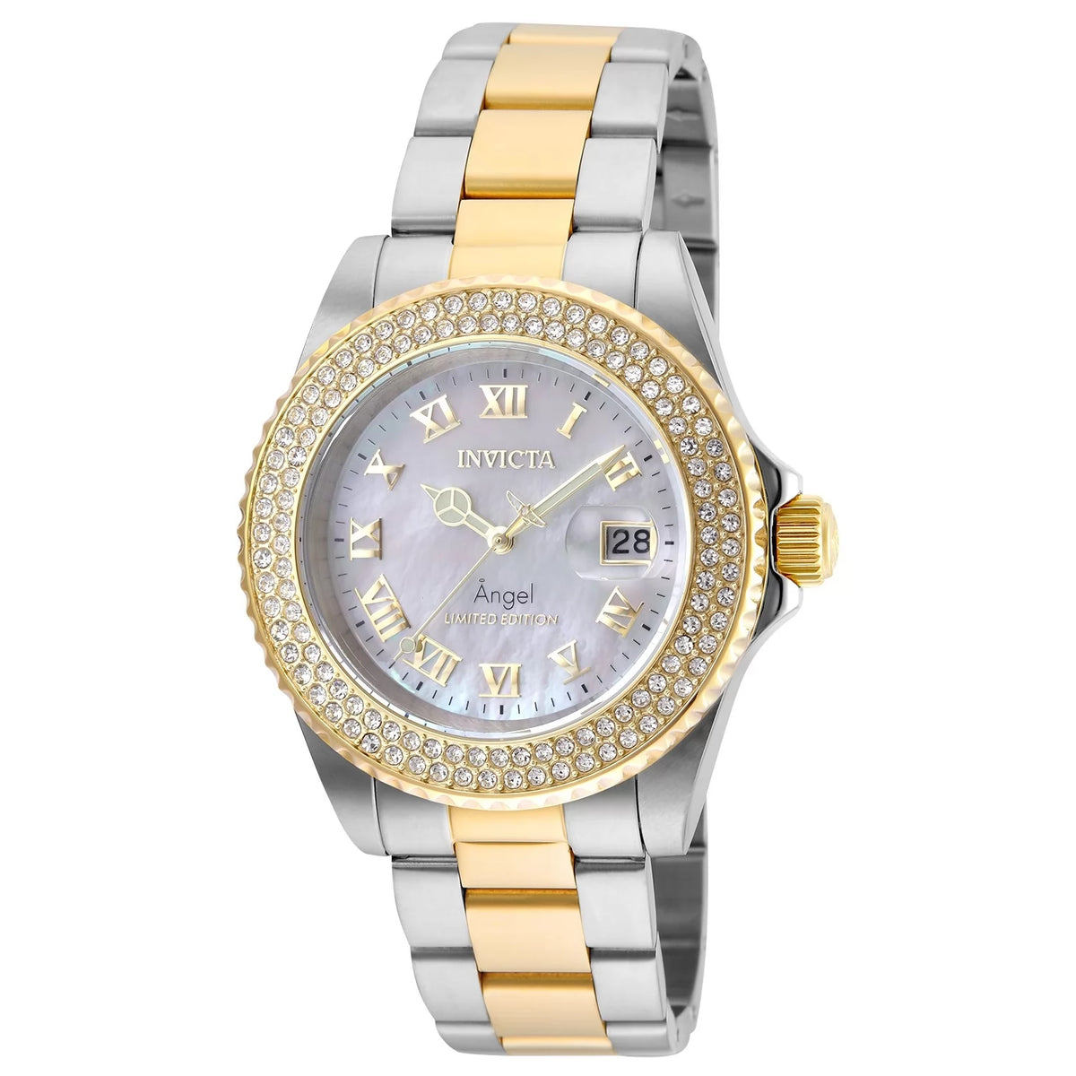 Invicta Women's 24616 Angel Quartz 3 Hand White Dial Watch