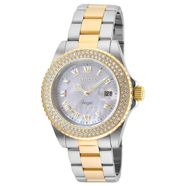 Invicta Women's 24616 Angel Quartz 3 Hand White Dial Watch