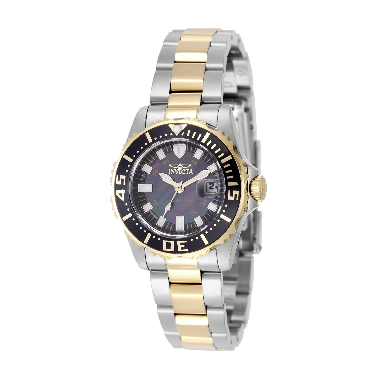 Invicta Women's 2960 Pro Diver Quartz 3 Hand Black Dial Watch