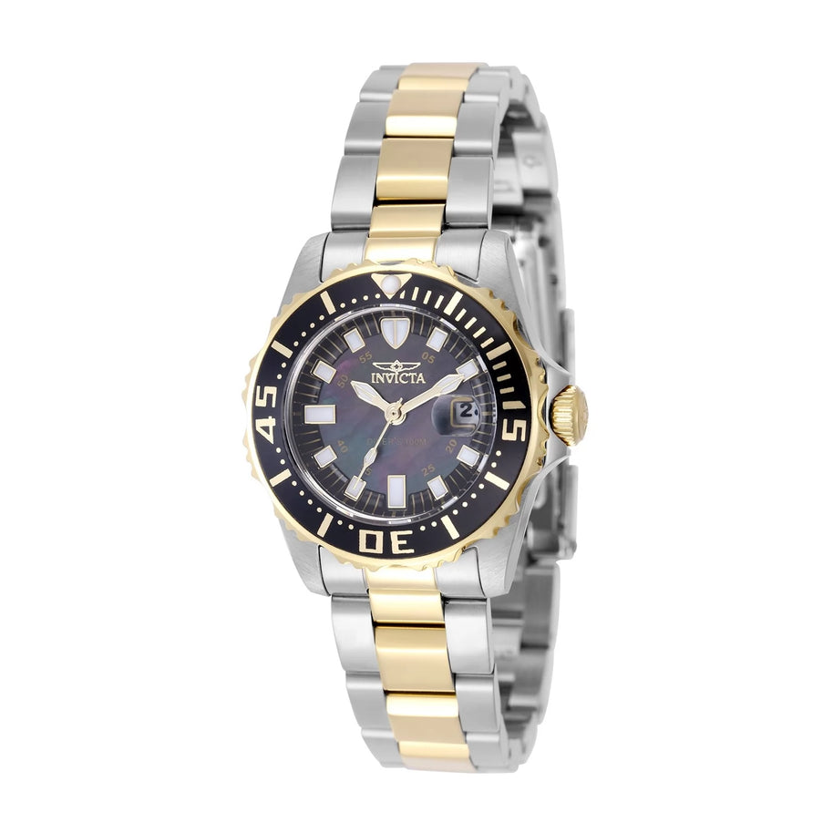 Invicta Women's 2960 Pro Diver Quartz 3 Hand Black Dial Watch