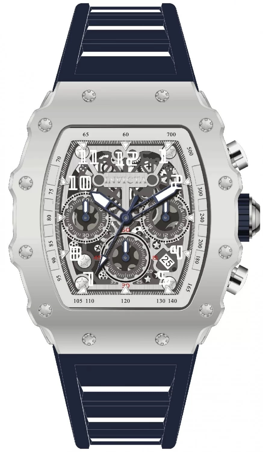 InvictaMen's 69703 InvictaRacing Quartz MG53 Silver Dial Watch