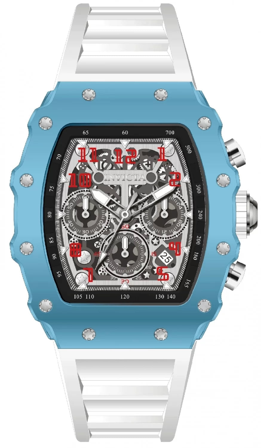 InvictaMen's 69695 InvictaRacing Quartz MG53 Silver Dial Watch