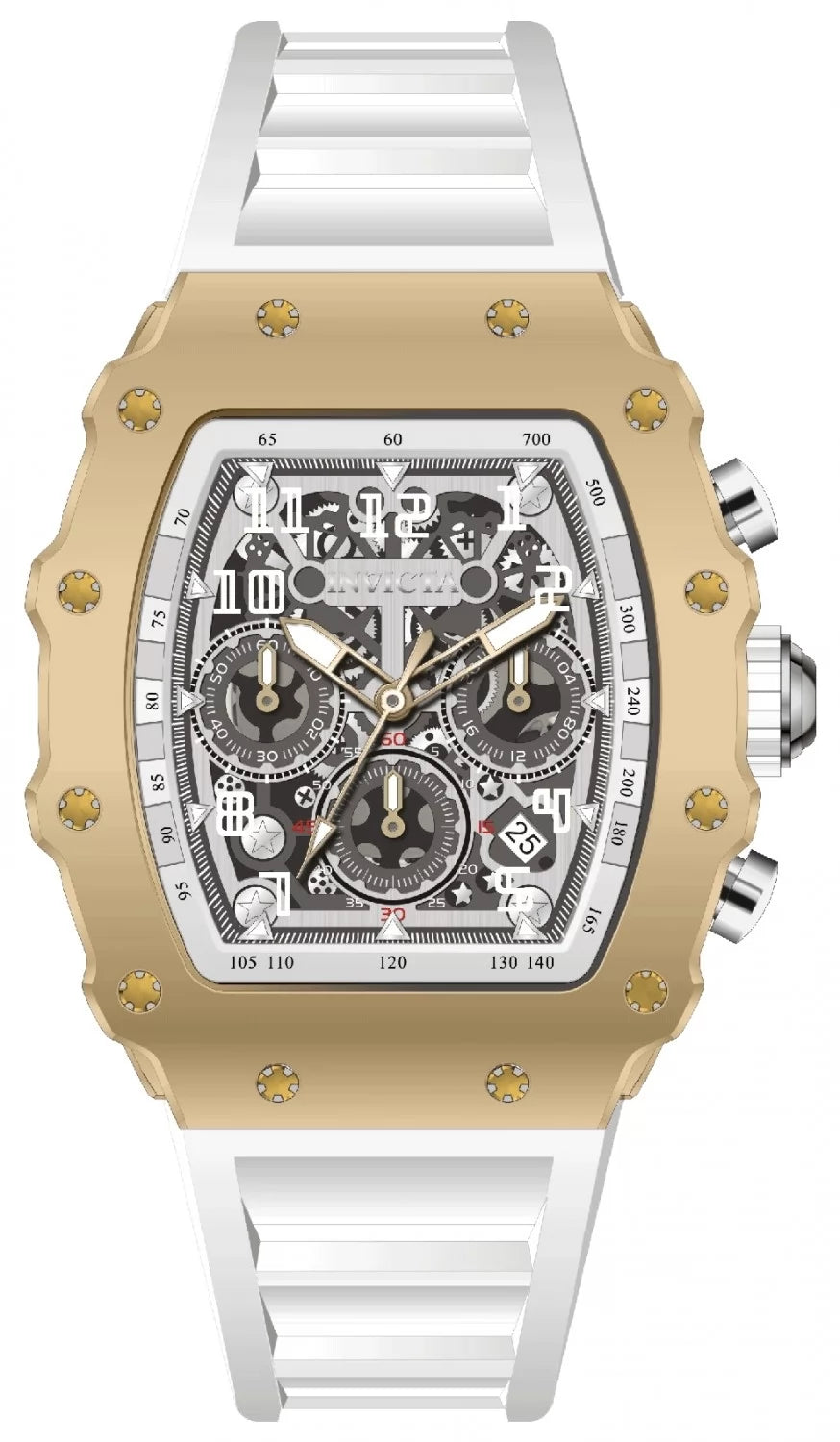 Invicta Men's 69701 Invicta Racing Quartz MG53 Silver Dial Watch