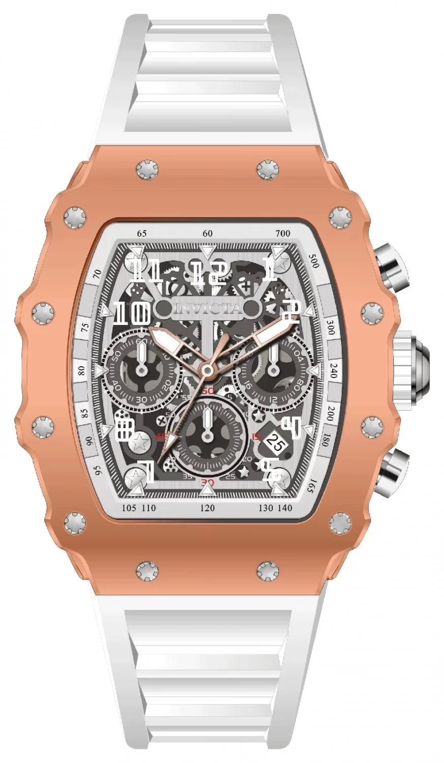 InvictaMen's 69702 InvictaRacing Quartz MG53 Silver Dial Watch