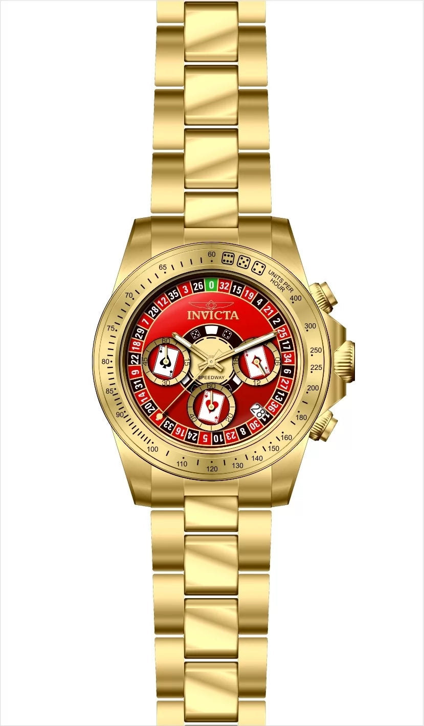 Invicta Men's 50496 Speedway Quartz VD53 Red Dial Watch