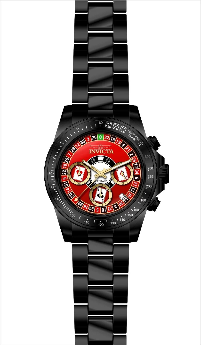 Invicta Men's 50497 Speedway Quartz VD53 Red Dial Watch