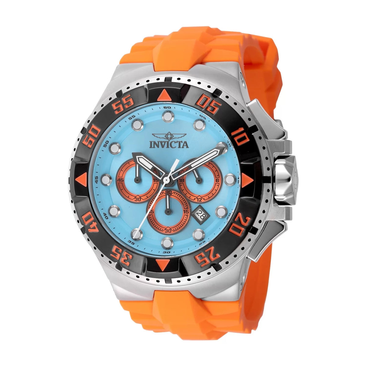 Invicta Men's 48535 Excursion Quartz VD53 Turquoise, Orange Dial Watch