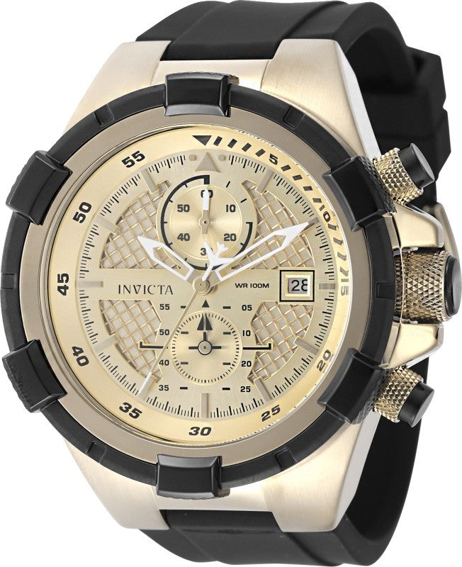 Invicta Men's 50121 Aviator Quartz VD51 Gold Dial Watch