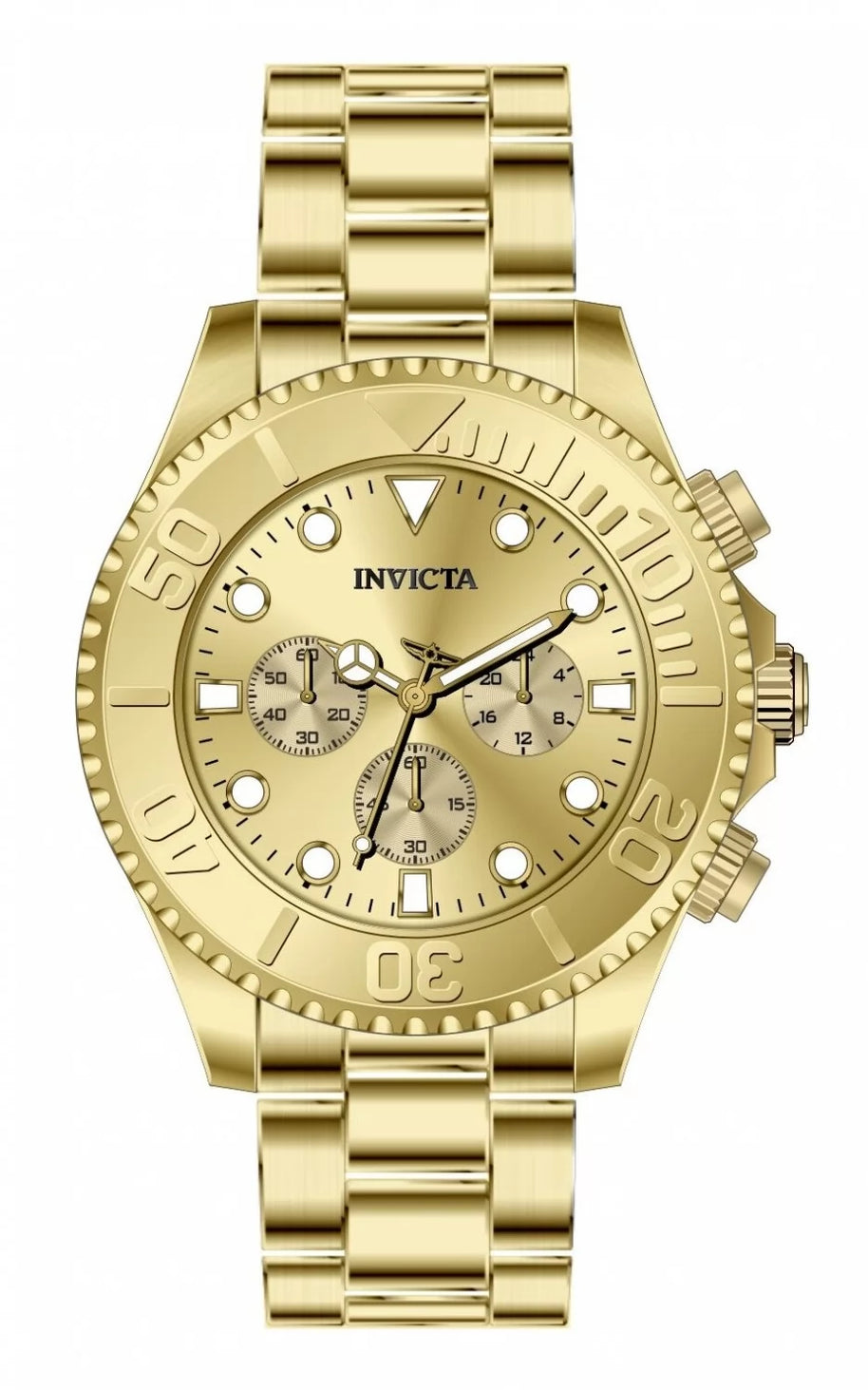 Invicta Men's 50588 Pro Diver Quartz VD54 Gold Dial Watch