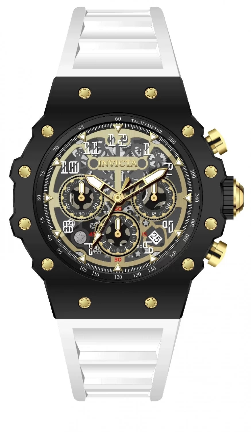 Invicta Men's Invicta Racing Quartz MG53 Gold Dial Watch