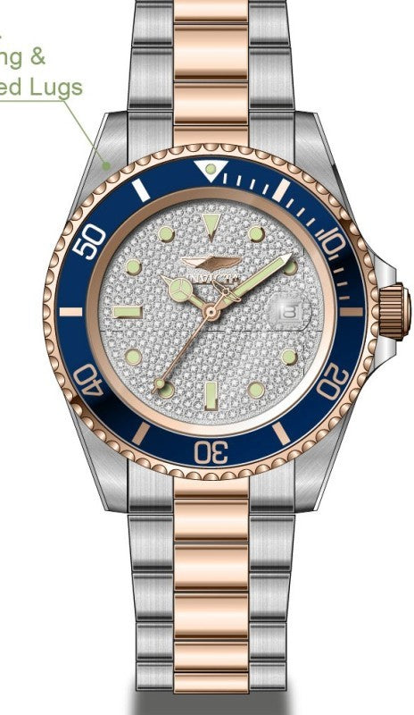 Invicta Men's 50290 Pro Diver Quartz PC32S Silver Dial Watch