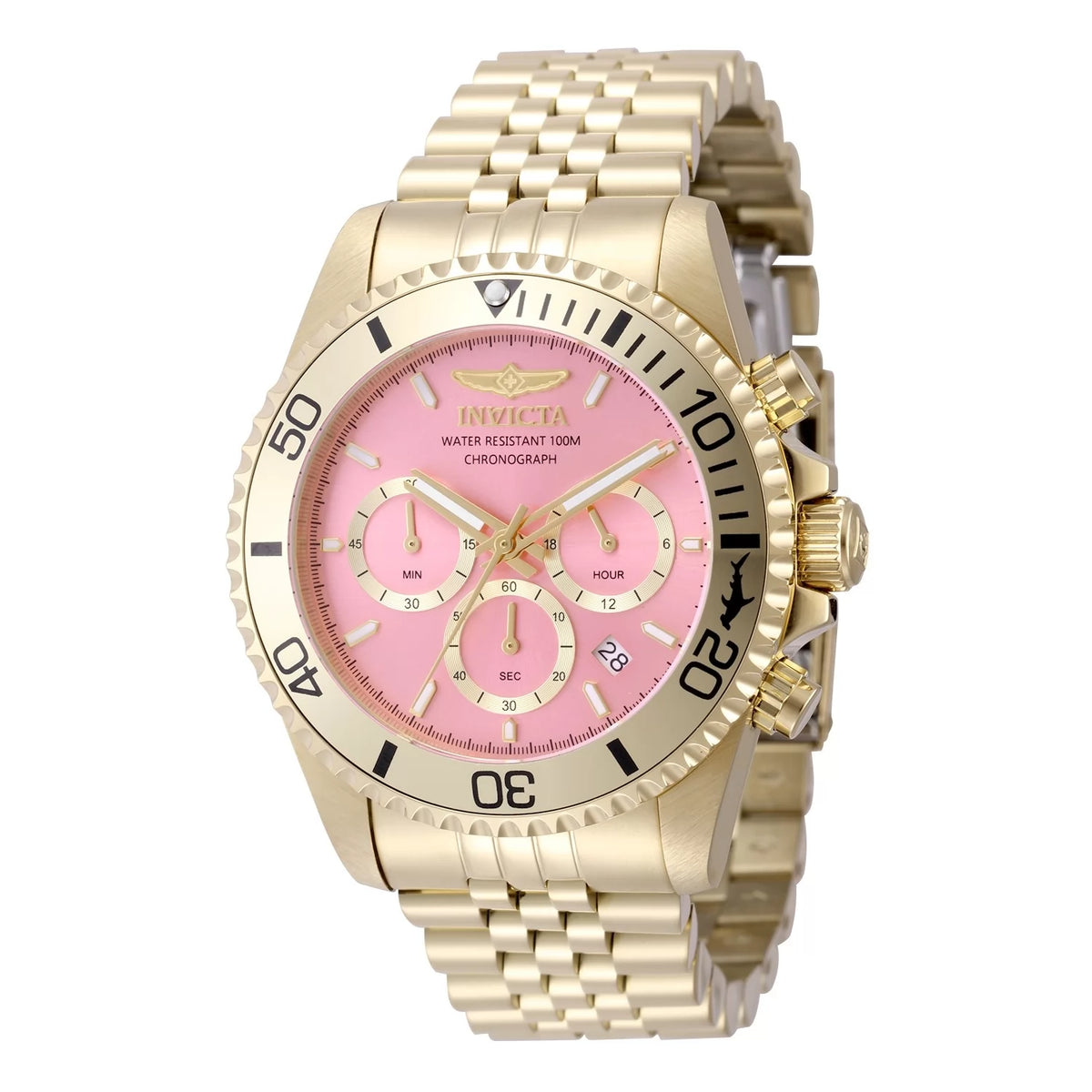 Invicta Men's 49836 Pro Diver Quartz Chronograph Pink Dial Watch