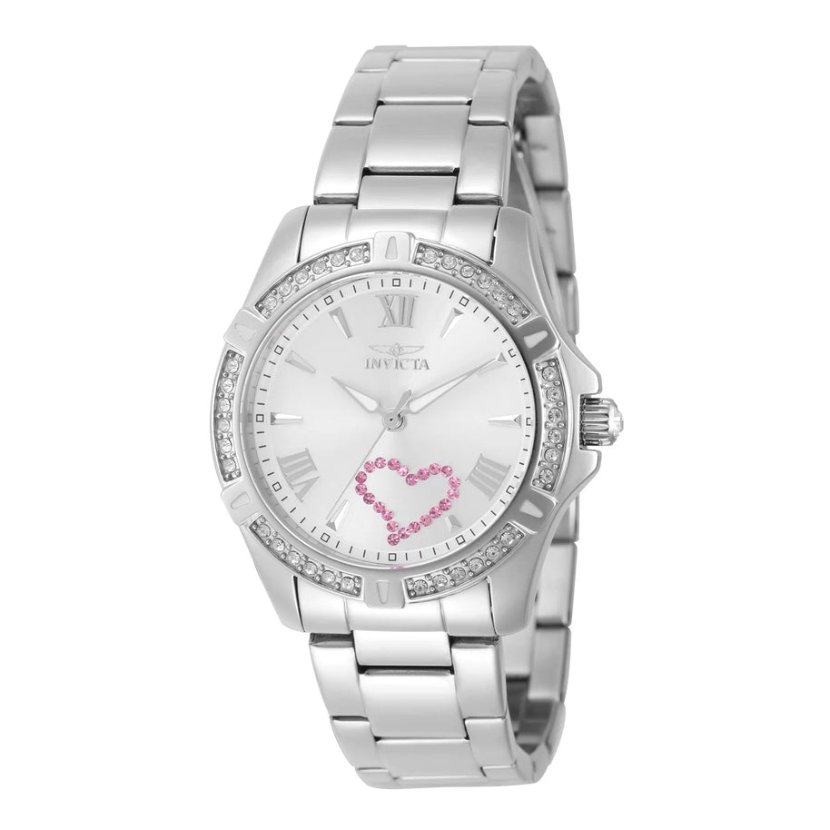 Invicta Women's 49842 Angel Quartz 3 Hand Silver Dial Watch