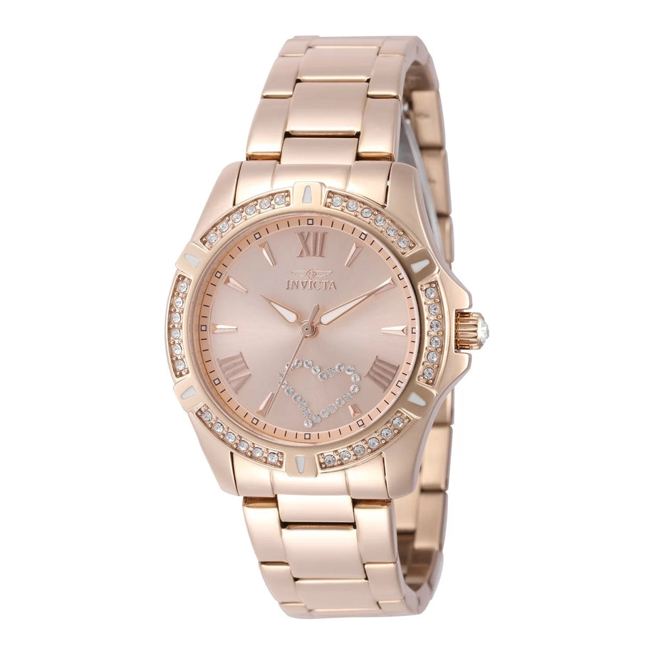 Invicta Women's 49843 Angel Quartz 2 Hand Rose Gold Dial Watch