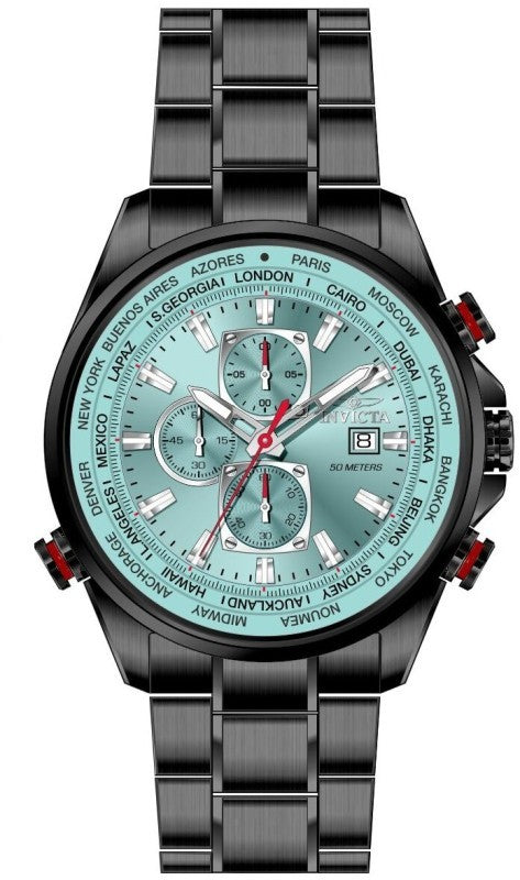 Invicta Men's 50498 Aviator Quartz VD57 Tiffany Blue Dial Watch