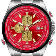 Invicta Men's 50502 Aviator Quartz VD57 Red Dial Watch