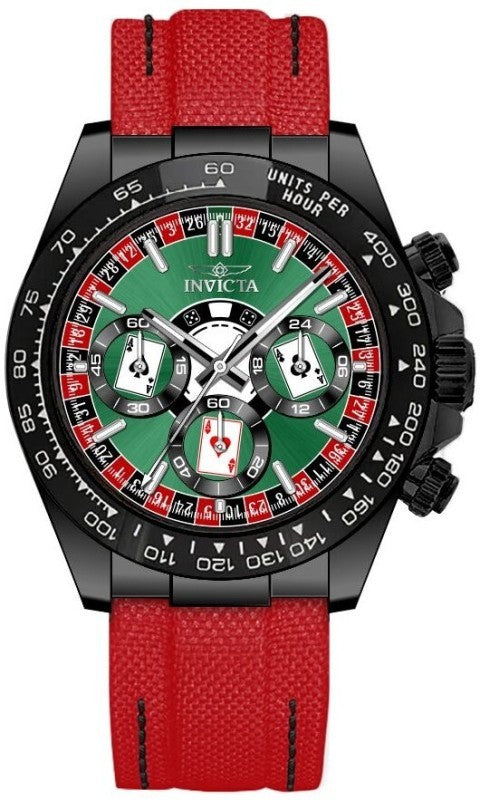 Invicta Men's 50518 Speedway Quartz VD54 Green, Red, Black Dial Watch