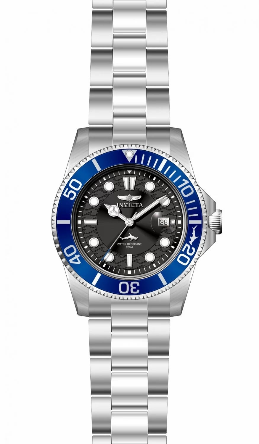 Invicta Men's 50828 Pro Diver Quartz PC32 Black Dial Watch