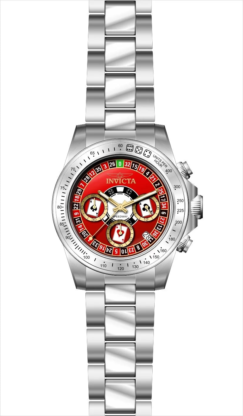 Invicta Men's 50494 Speedway Quartz VD53 Red Dial Watch