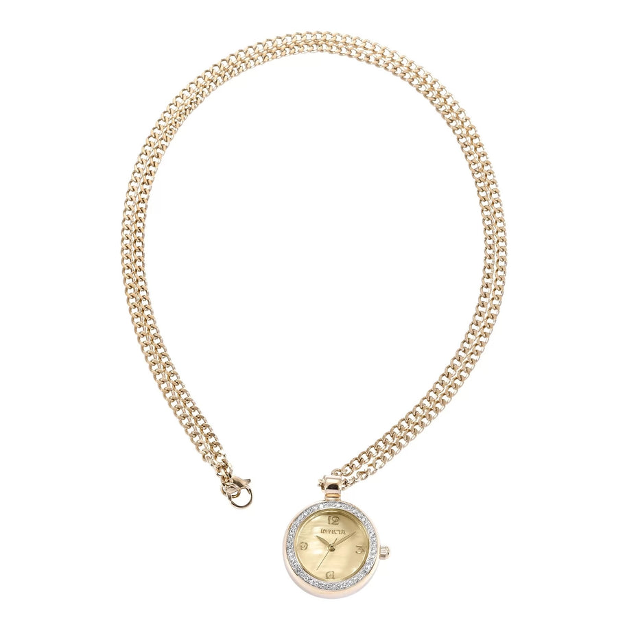 Invicta Women's 49932 Mini Quartz Mother of Pearl Dial Necklace Watch