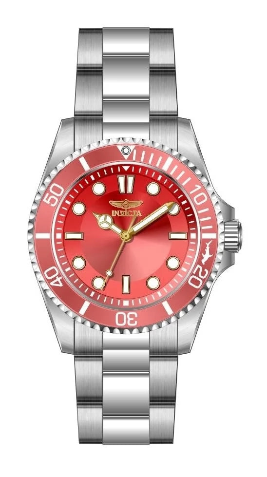 InvictaWomen's 50946 Pro Diver Quartz PC21 Gradient, Red, Orange Dial Watch