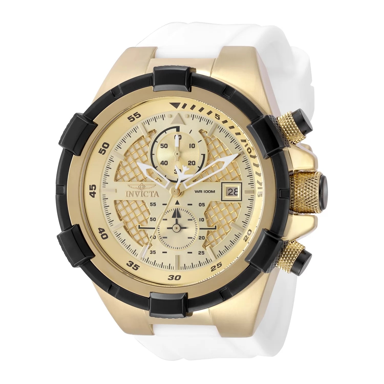 Invicta Men's 50122 Aviator Quartz VD51 Gold Dial Watch