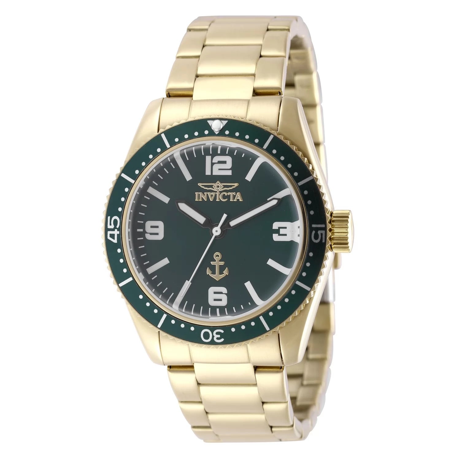 Invicta Men's 50019 OCEAN VOYAGE Quartz PC21 Green Dial Watch
