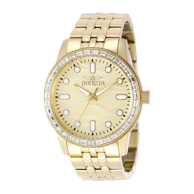 InvictaMen's 50196 Celestial Quartz PC21 Gold Dial Watch
