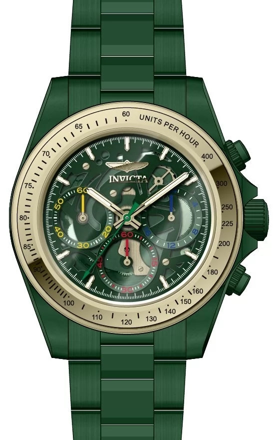 Invicta Men's 51034 Speedway Quartz VD54 Green Dial Watch