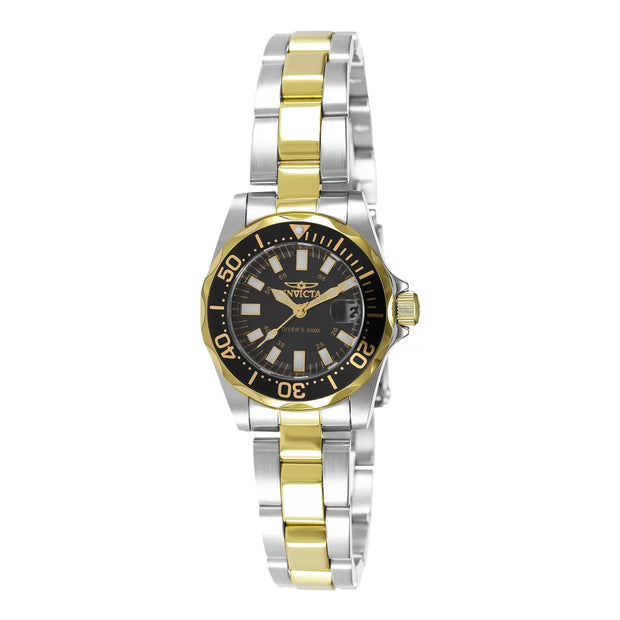 Invicta Women's 7063 Signature Quartz 3 Hand Black Dial Watch