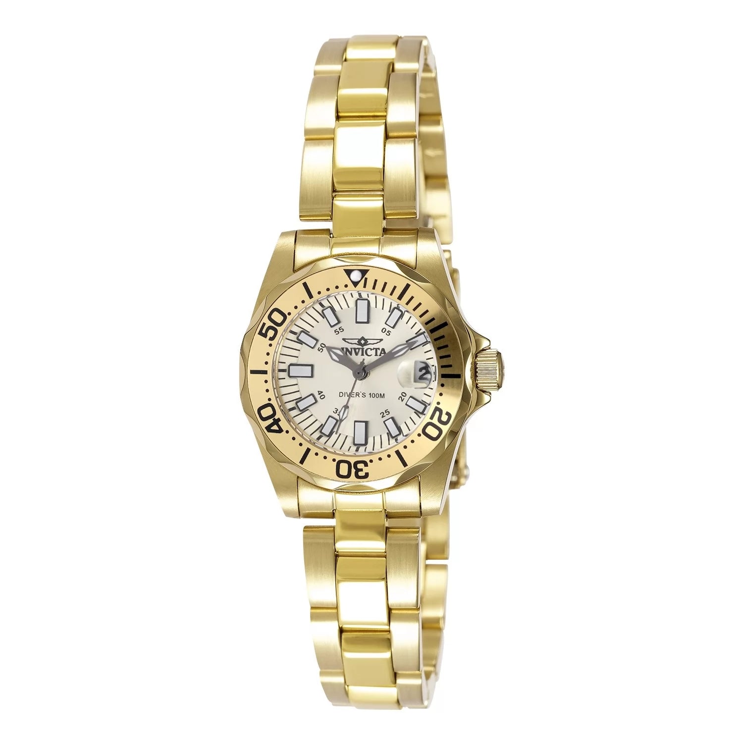 Invicta Women's 7065 Signature Quartz 3 Hand Champagne Dial Watch