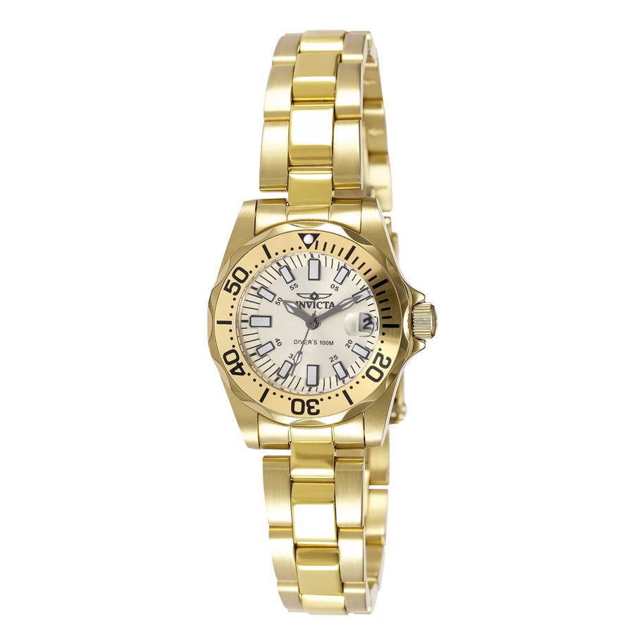 Invicta Women's 7065 Signature Quartz 3 Hand Champagne Dial Watch