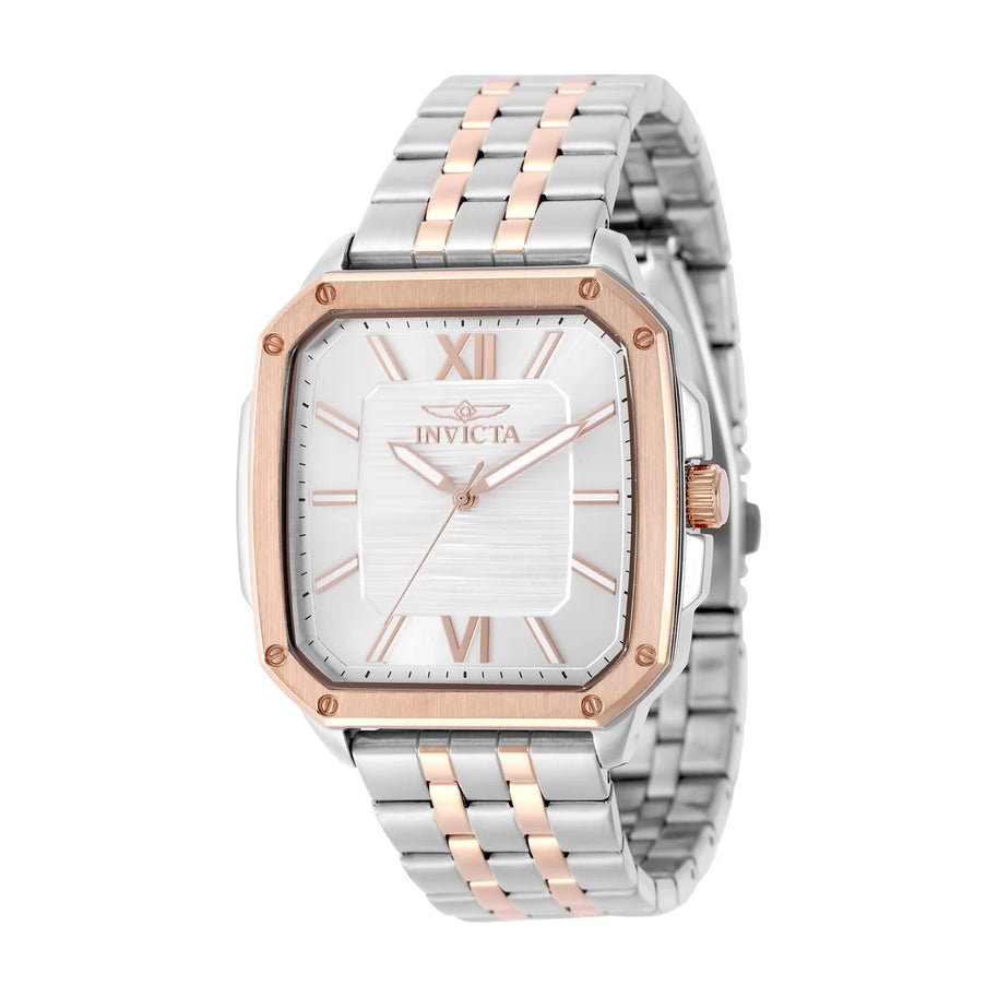 Invicta Men's 50360 Cuadro Quartz PC21 Silver Dial Watch