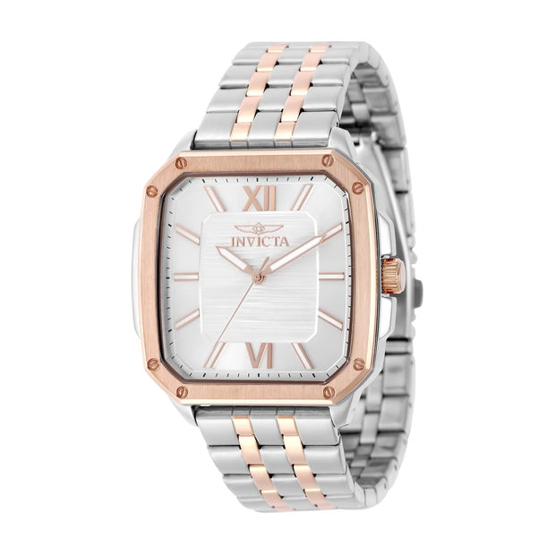 Invicta Men's 50360 Cuadro Quartz PC21 Silver Dial Watch