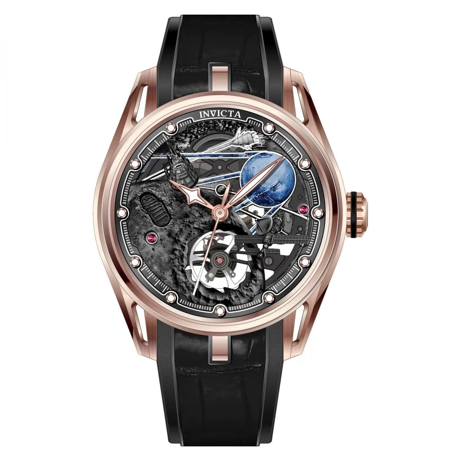 Invicta Men's 69530 Celestial Mechanical jh3107 Rose Gold Dial Watch