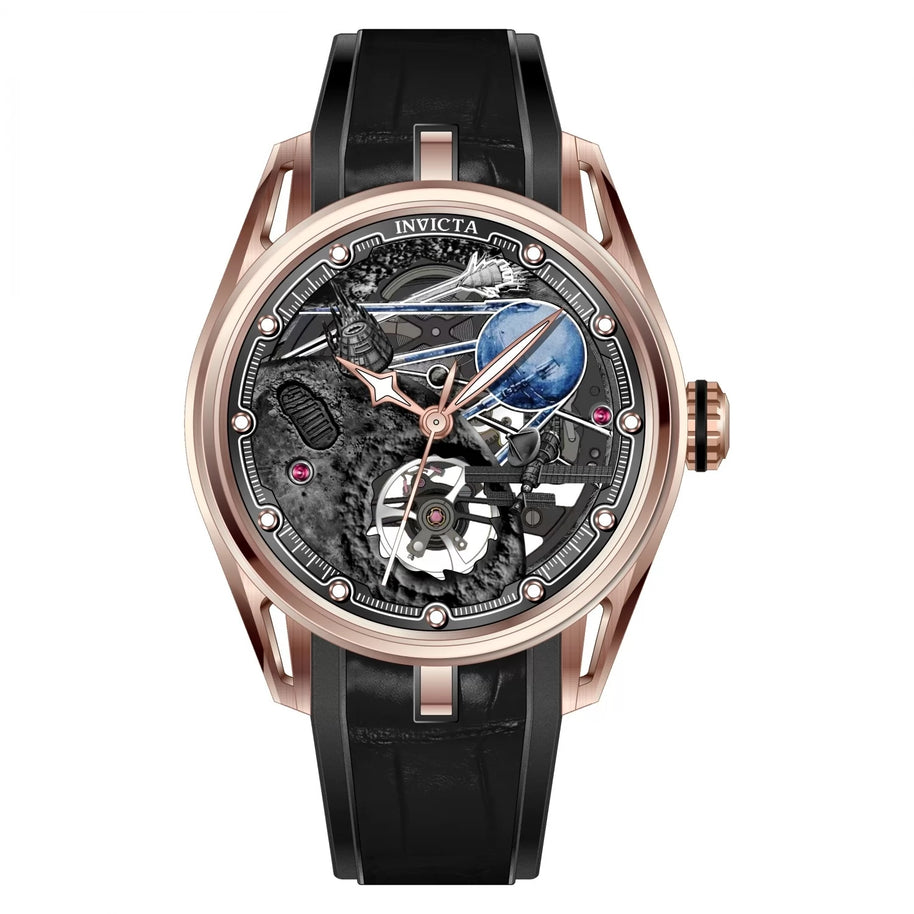 Invicta Men's 69530 Celestial Mechanical jh3107 Rose Gold Dial Watch