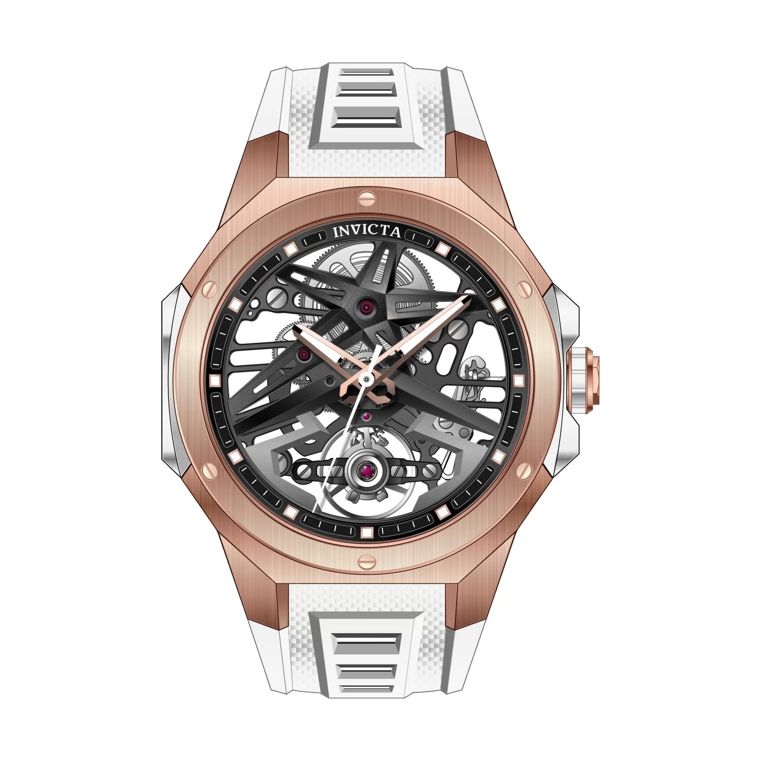 Invicta Men's 69539 Celestial Mechanical 1a07 Rose Gold Dial Watch