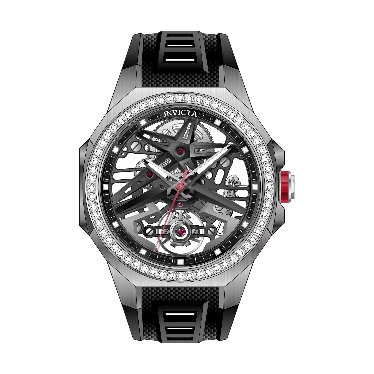 Invicta Men's 70124 Objet D Art Mechanical A107 Black Dial Watch