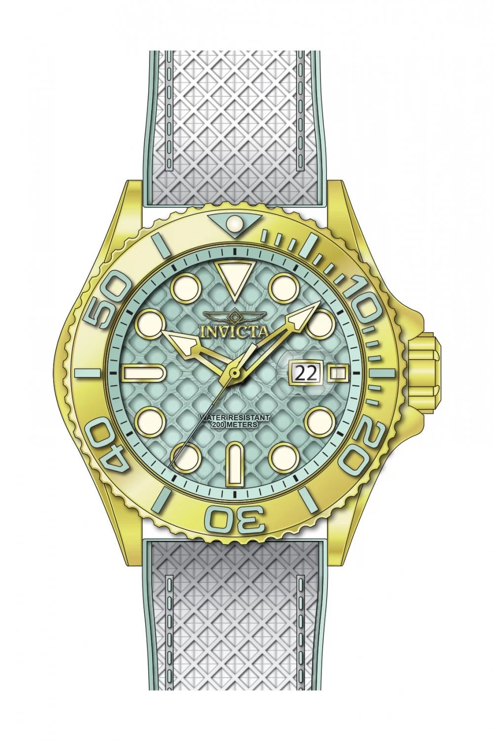 InvictaMen's 51087 Grand Diver Quartz PC32 Tiffany Blue Dial Watch