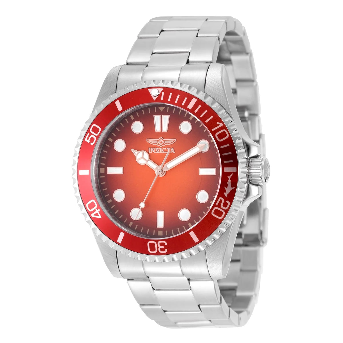 InvictaMen's 50504 Pro Diver Quartz PC21 Gradient, Red, Orange Dial Watch