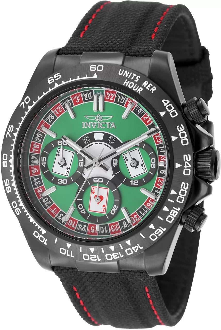 Invicta Men's 50517 Speedway Quartz VD54 Green, Red, Black Dial Watch