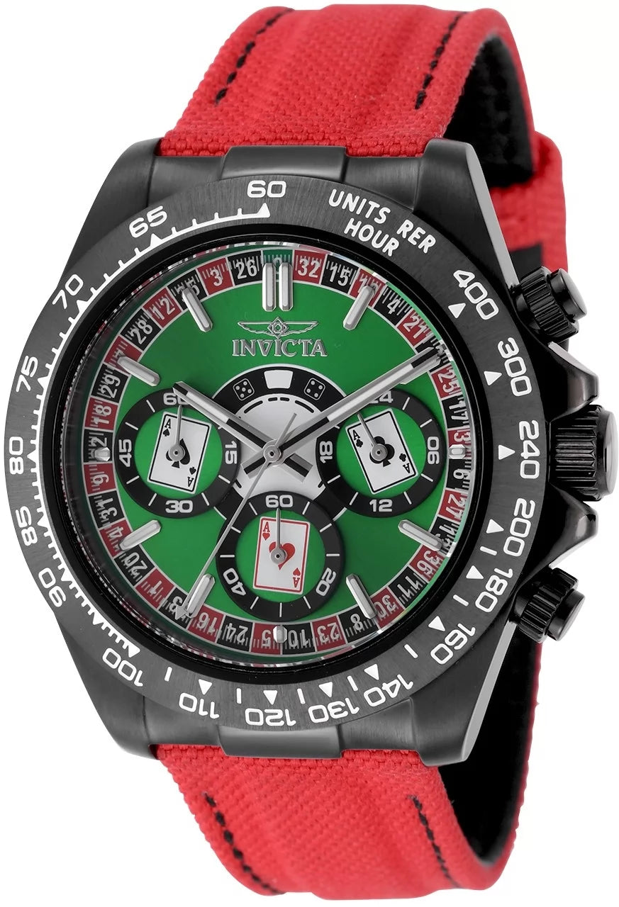 Invicta Men's 50518 Speedway Quartz VD54 Green, Red, Black Dial Watch
