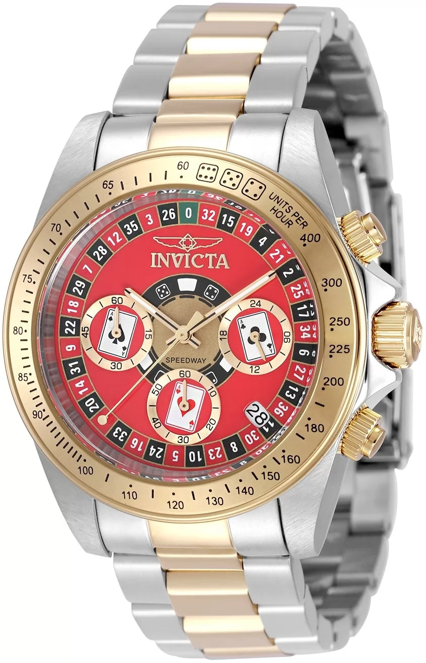 Invicta Men's 50495 Speedway Quartz VD53 Red Dial Watch