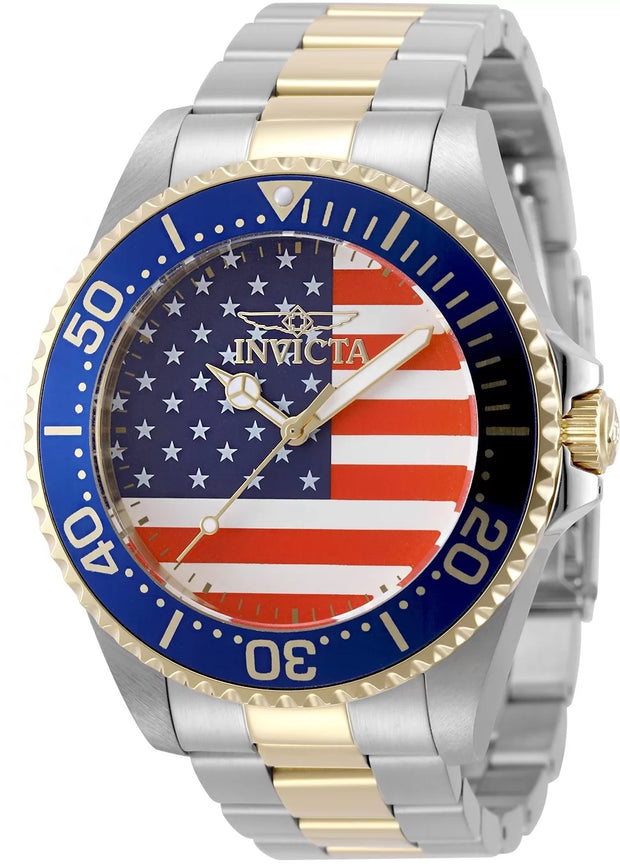 Invicta Men's 50417 Pro Diver Quartz PC21S Red, White, Blue Dial Watch