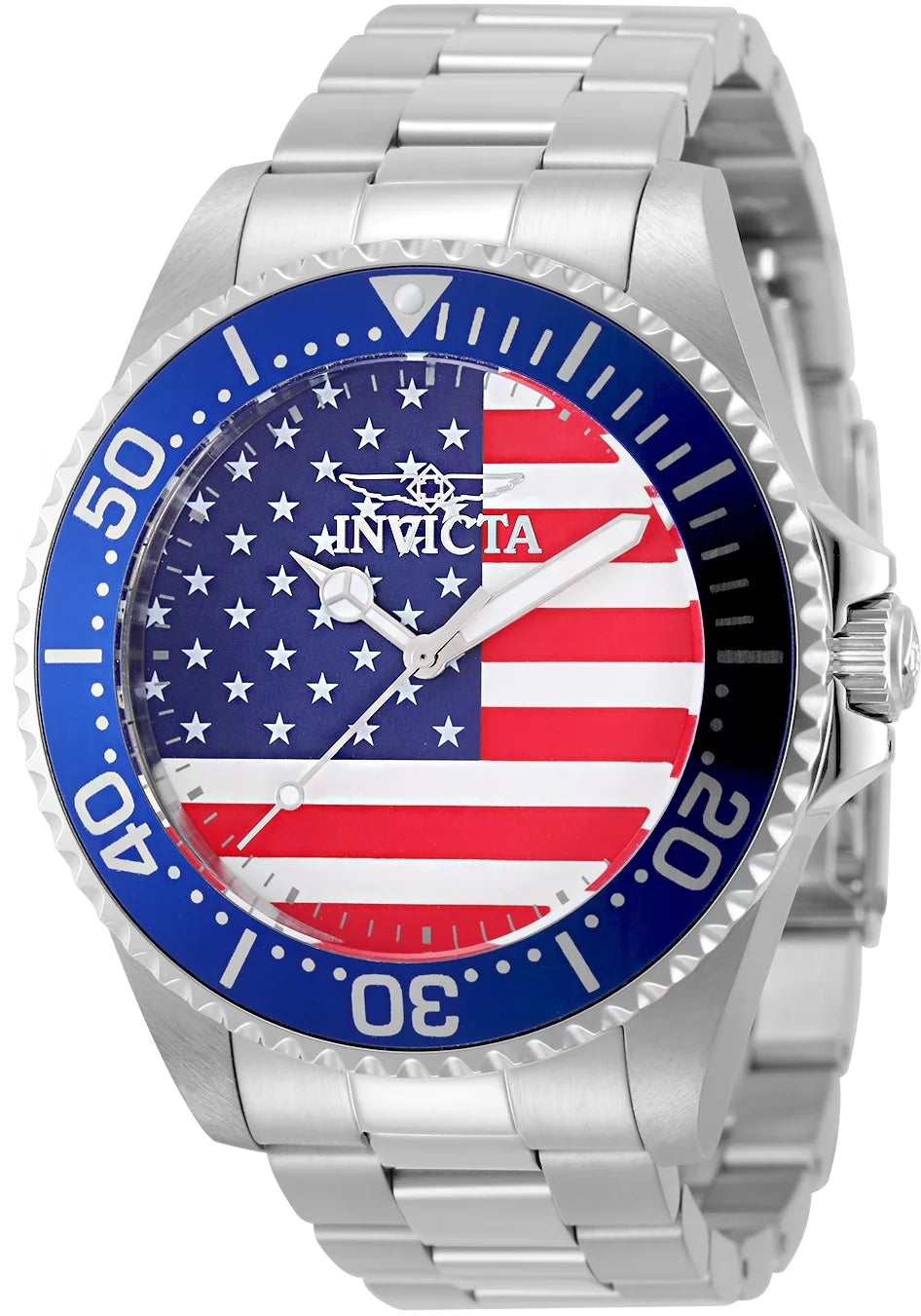 Invicta Men's 50415 Pro Diver Quartz PC21S Red, White, Blue Dial Watch