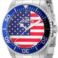 Invicta Men's 50415 Pro Diver Quartz PC21S Red, White, Blue Dial Watch