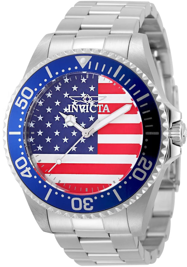 Invicta Men's 50415 Pro Diver Quartz PC21S Red, White, Blue Dial Watch