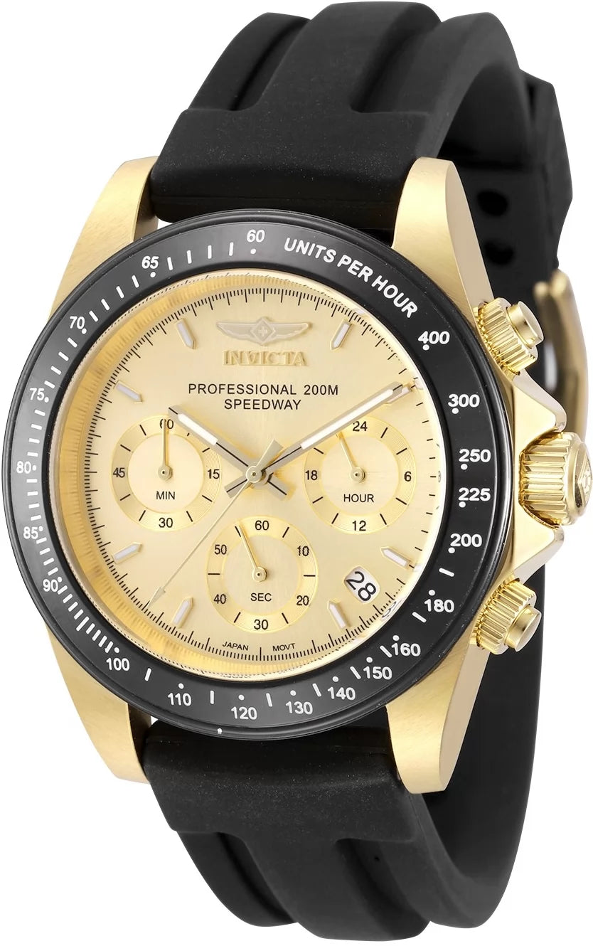 Invicta Men's 50761 Speedway Quartz VD53 Gold Dial Watch