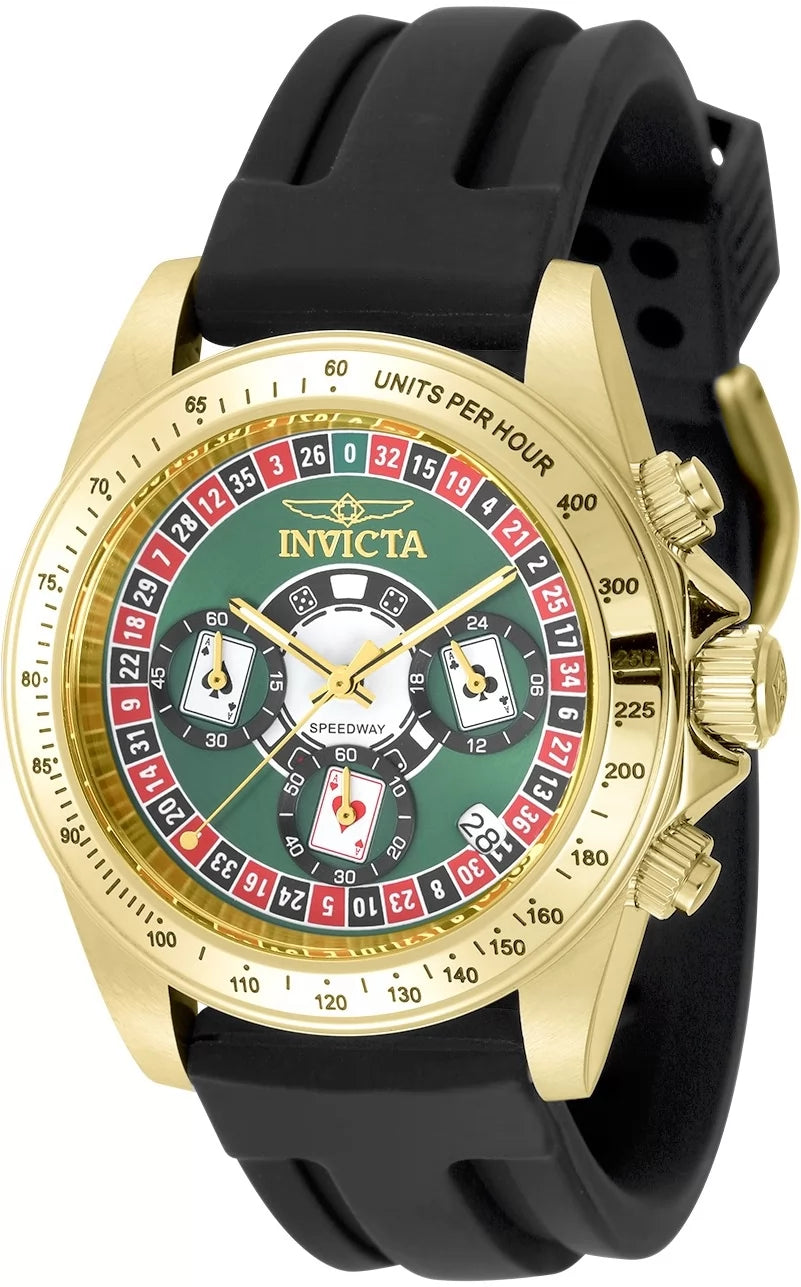 Invicta Men's 50873 Speedway Quartz VD53 Green Dial Watch